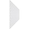 Ekena Millwork Set of Four Panels for 94 1/2"W x 36 1/4"H Subway Brick Fretwork Wainscot Wall Paneling WPKP18X01X47SBK - alternate 3